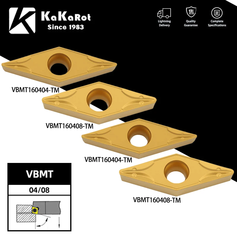 KaKarot 10pcs Carbide Insert VBMT160404 VBMT160408 UE6020 Steel Turning Tool Holder Boring Bar CNC Cutter
KaKarot 10pcs Carbide Insert VBMT160404 VBMT160408 UE6020 Steel Turning Tool Holder Boring Bar CNC Cutter
