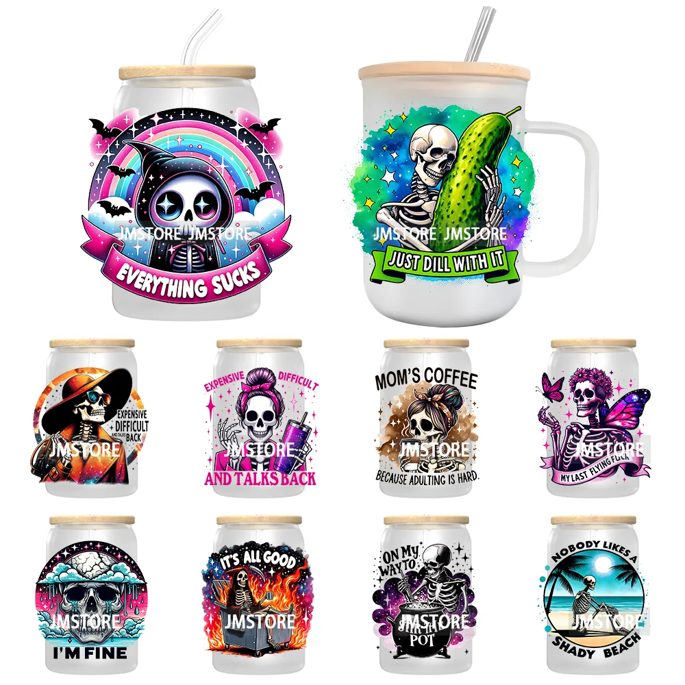 Antisocial Snarky Skeleton Skull UV DTF Transfer Stickers Decals For Libbey Cold Cups Mugs Durable Waterproof Custom Logo Labels
Antisocial Snarky Skeleton Skull UV DTF Transfer Stickers Decals For Libbey Cold Cups Mugs Durable Waterproof Custom Logo Labels