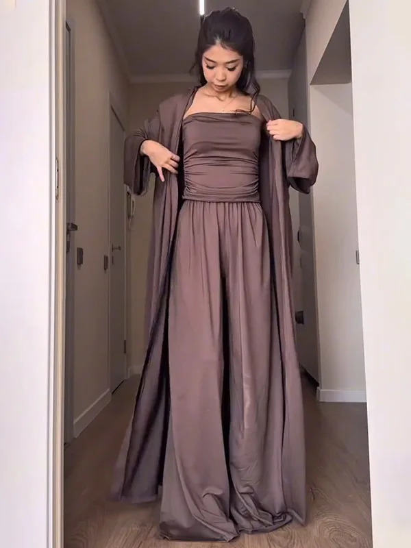 Ele Pure Color Long Sve Wrap Top And Long Skirt Two Piece Set Summer Faion Women's Clothing V Ne Suit
Ele Pure Color Long Sve Wrap Top And Long Skirt Two Piece Set Summer Faion Women's Clothing V Ne Suit