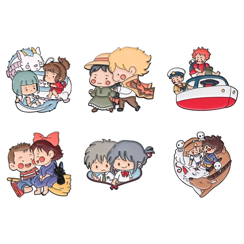 Kawaii Ponyo эмалированные булавки Howl's Moving Castle брошь одежда рюкзак значки на лацканах модные ювелирные аксессуары для детей друзей
Kawaii Ponyo эмалированные булавки Howl's Moving Castle брошь одежда рюкзак значки на лацканах модные ювелирные аксессуары для детей друзей
