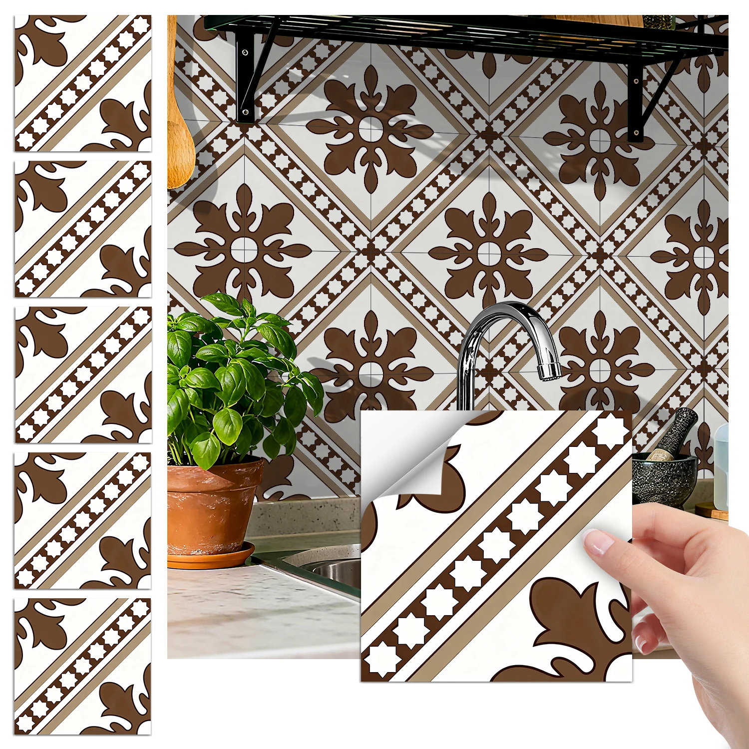 36 pieces of minimalist floral tile stickers, self-adhesive wall stickers, waterproof kitchen, bathroom and home decoration
36 pieces of minimalist floral tile stickers, self-adhesive wall stickers, waterproof kitchen, bathroom and home decoration