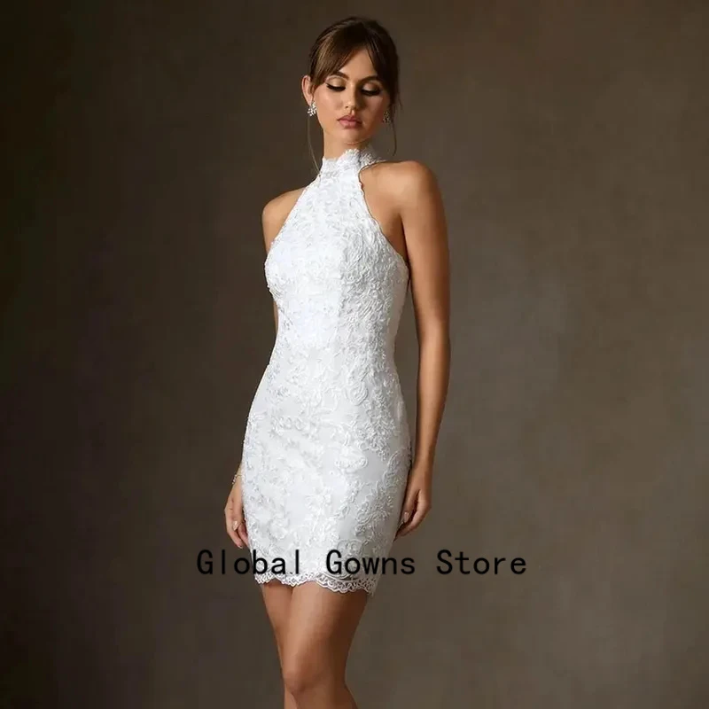 Beauitufl Halter Lace Short/Mini Wedding Dresses Backless Custom Made Women Personalized Customization
Beauitufl Halter Lace Short/Mini Wedding Dresses Backless Custom Made Women Personalized Customization