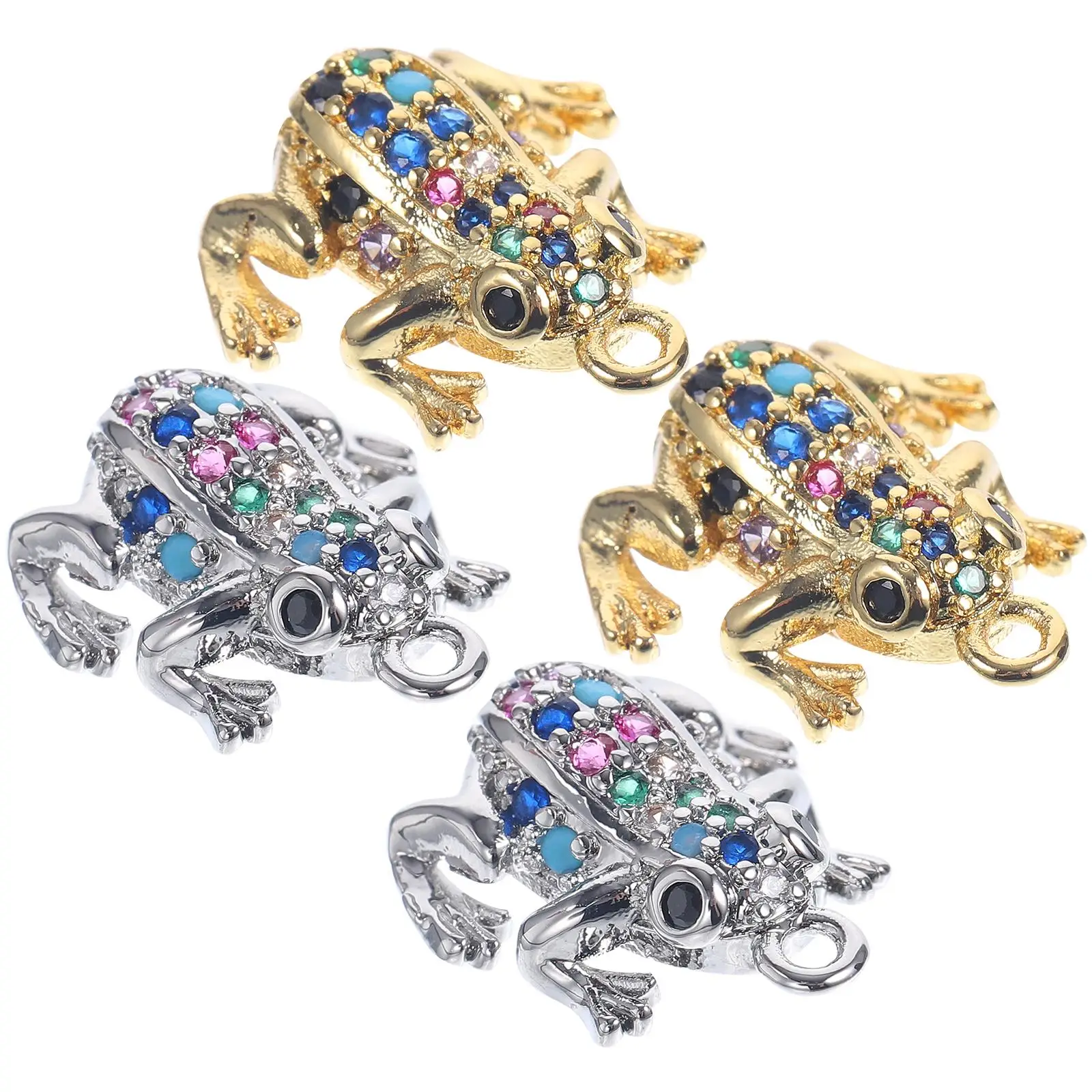4 Pcs Colorful Diamond Frog Pendant Jewelry Tiny Mini Brass Animal Charms for Necklace Key Bag Decor DIY Supplies
4 Pcs Colorful Diamond Frog Pendant Jewelry Tiny Mini Brass Animal Charms for Necklace Key Bag Decor DIY Supplies
