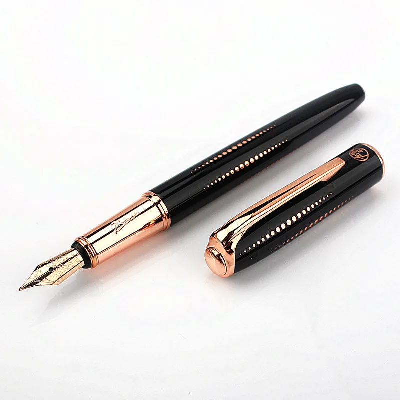 Ручка перьевая черная металлическая, 0,7 мм, с зажимом под розовое золото
Ручка перьевая черная металлическая, 0,7 мм, с зажимом под розовое золото