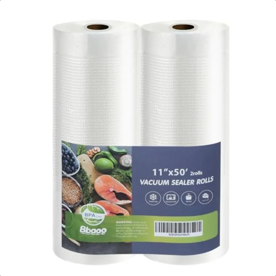 Vacuum Sealer Bags 11x50' Rolls 2 pack for Food Storage Saver Commercial Grade BPA Free Bag Rolls Heavy Duty Great for vac stor
Vacuum Sealer Bags 11x50' Rolls 2 pack for Food Storage Saver Commercial Grade BPA Free Bag Rolls Heavy Duty Great for vac stor