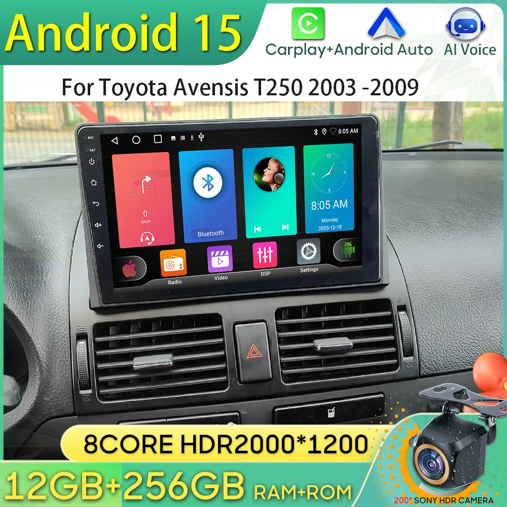 Android 15 Car Radio For Toyota Avensis T250 2003 -2009 GPS Navigation Android Auto Carplay Display Multimedia Player 4G No 2din
Android 15 Car Radio For Toyota Avensis T250 2003 -2009 GPS Navigation Android Auto Carplay Display Multimedia Player 4G No 2din