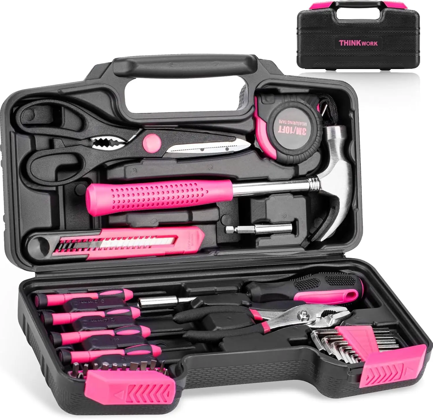 Pink 40-Piece Household Tool Set with Storage Box - Perfect for DIY, Home & Office Use
Pink 40-Piece Household Tool Set with Storage Box - Perfect for DIY, Home & Office Use