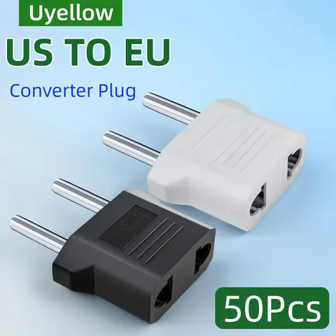Uyellow Adattatore per spina da US a UE Adattatore per spina EU Euro KR Adattatore da viaggio KR Convertitore per spina elettrica EU KR Presa di corrente Europa