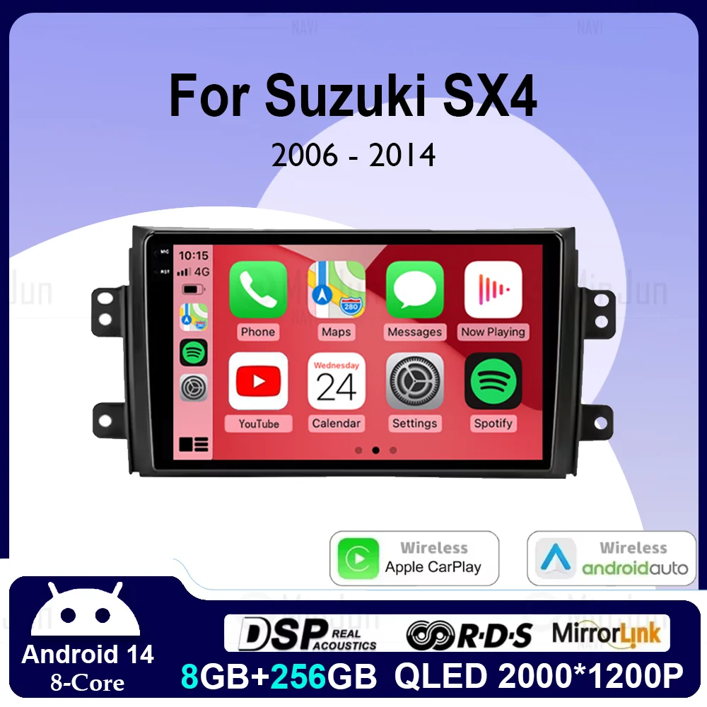 Android 14 Car Radio For Suzuki SX4 2006 - 2014 For Fiat Sedici 189 2005 - 2014 Multimedia Player Navigation Carplay Auto no dvd
Android 14 Car Radio For Suzuki SX4 2006 - 2014 For Fiat Sedici 189 2005 - 2014 Multimedia Player Navigation Carplay Auto no dvd