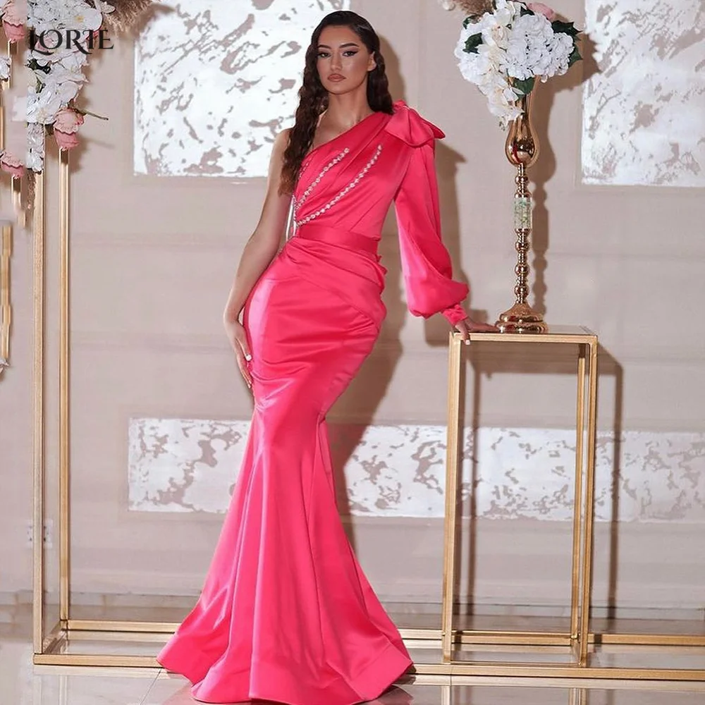 LORIE Pink Bow Evening Dresses One Shoulder Arabia Pleated Mermaid Celebrity Gowns Bodycon Dubai Mermaid 2022 Formal Party Dress
LORIE Pink Bow Evening Dresses One Shoulder Arabia Pleated Mermaid Celebrity Gowns Bodycon Dubai Mermaid 2022 Formal Party Dress