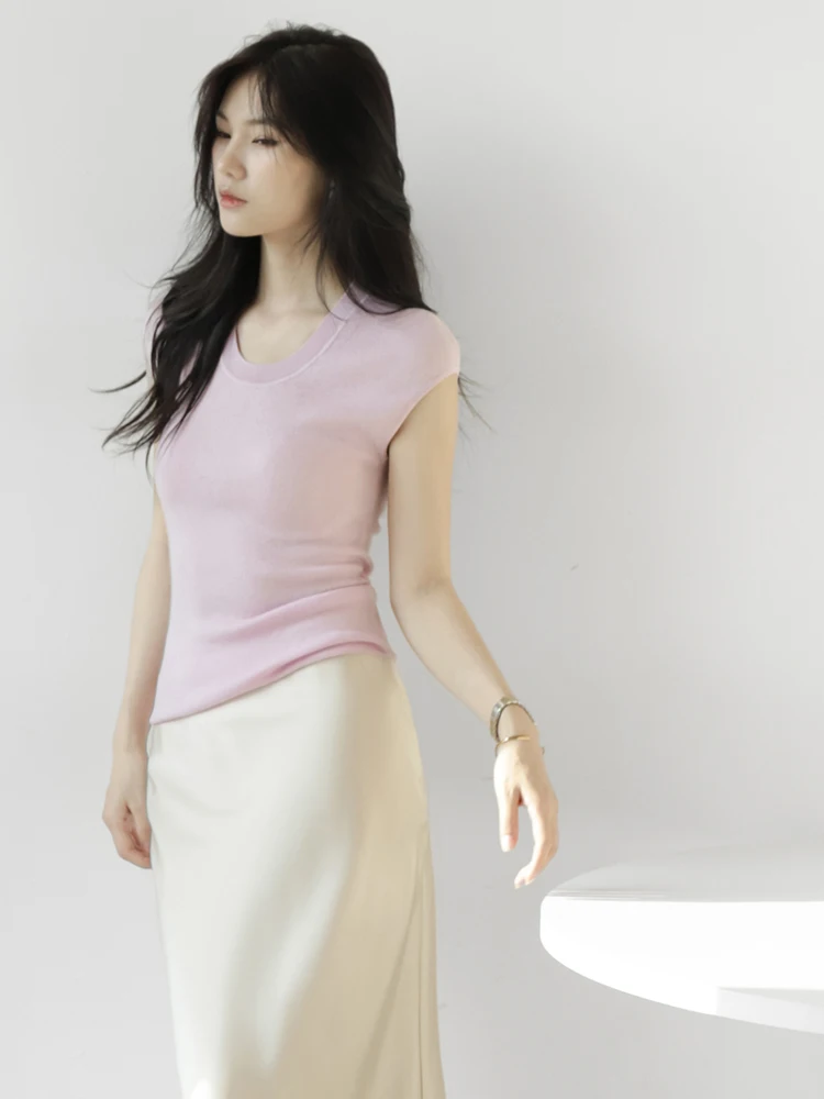 MZOMXO Свободный повседневный топ с круглым вырезом и коротким рукавом, однотонный, летняя новинка, с эффектом похудения, удобный, из смесового полиэстера, футболка...
MZOMXO Свободный повседневный топ с круглым вырезом и коротким рукавом, однотонный, летняя новинка, с эффектом похудения, удобный, из смесового полиэстера, футболка...