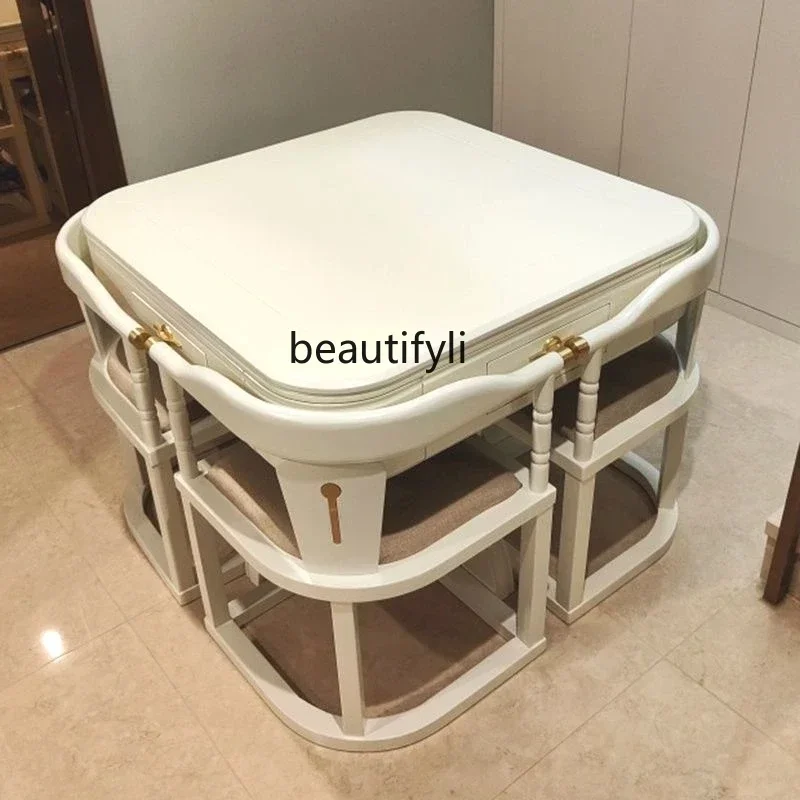 AA17 Chinese solid mahjong table automatic new multi-functional square electric integrated mahjong machine
AA17 Chinese solid mahjong table automatic new multi-functional square electric integrated mahjong machine