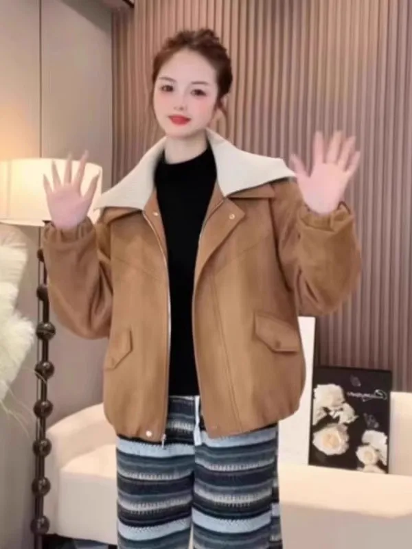 Short Women's Jacket 2025 Autumn Winter New Korean Loose Casual Versatile Thick Warm Motorcycle Clothes Upper Body
Short Women's Jacket 2025 Autumn Winter New Korean Loose Casual Versatile Thick Warm Motorcycle Clothes Upper Body