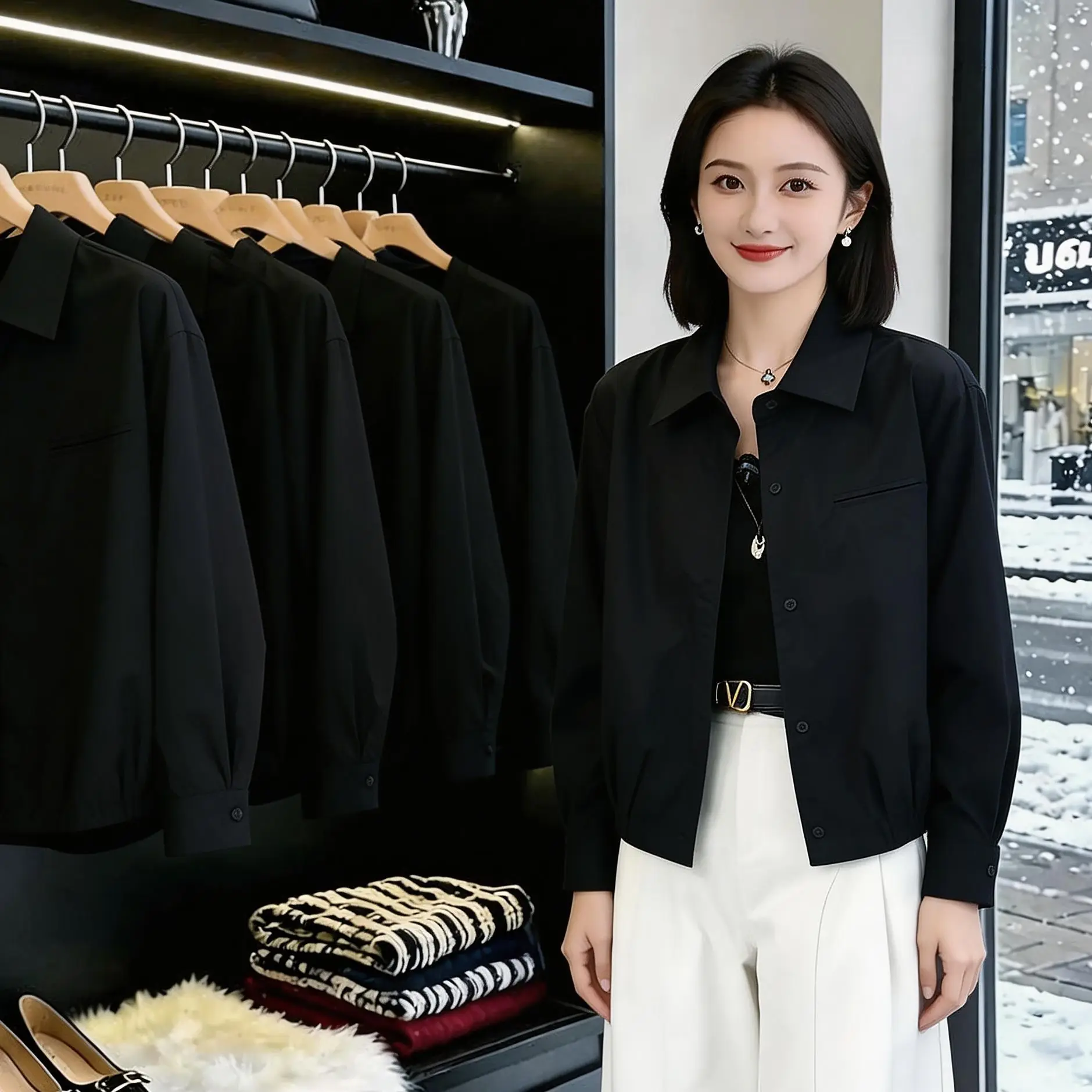 Casual Lapel Shirt Women Spring Summer Sunscreen Cardigan Top 2026 New Plus Size Coat Pleated Outwear Design Sense Female
Casual Lapel Shirt Women Spring Summer Sunscreen Cardigan Top 2026 New Plus Size Coat Pleated Outwear Design Sense Female