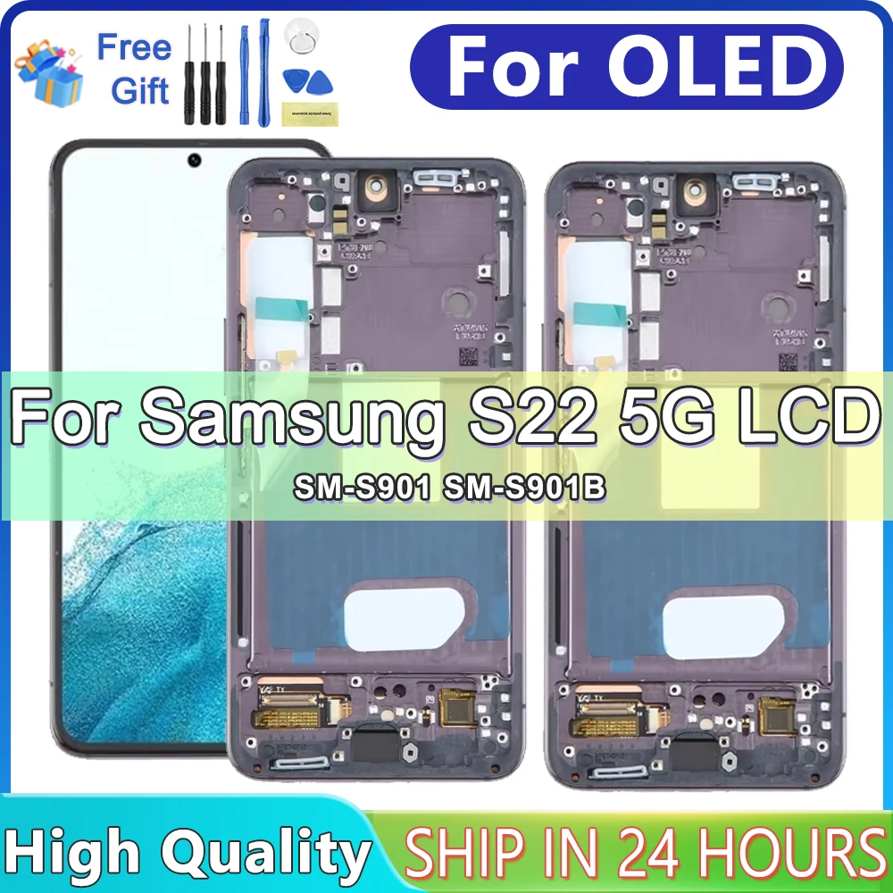 OLED Display For S22 5G S901B S901U S901W S901N S901E LCD Display Touch Screen Digitizer Assembly Replacement
OLED Display For S22 5G S901B S901U S901W S901N S901E LCD Display Touch Screen Digitizer Assembly Replacement