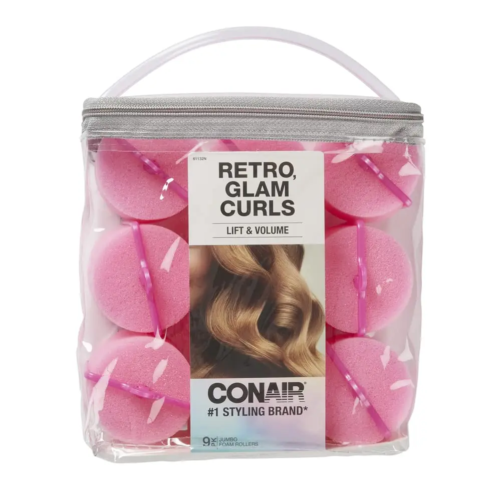 Jumbo Foam Hair Rollers for Big Volume, Lift & Curl, Large Size, 9 Pack with Storage Bag
Jumbo Foam Hair Rollers for Big Volume, Lift & Curl, Large Size, 9 Pack with Storage Bag