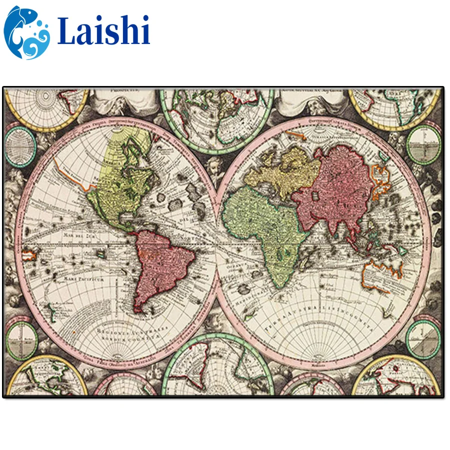 DIY 5D Vintage world map Diamond Painting mosaic Cross Stitch Kits Full Embroidery Mosaic Art Picture of Rhinestones Decor
DIY 5D Vintage world map Diamond Painting mosaic Cross Stitch Kits Full Embroidery Mosaic Art Picture of Rhinestones Decor