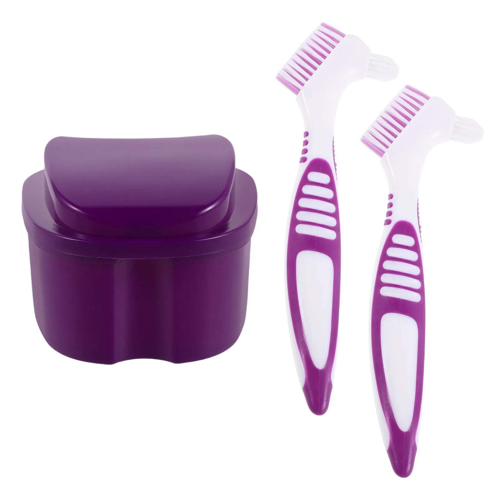 1 set Denture Care Kit Purple: Portable False Teeth Cleaning Case With Double Sided Brush For Travel Braces Storage Denture
1 set Denture Care Kit Purple: Portable False Teeth Cleaning Case With Double Sided Brush For Travel Braces Storage Denture