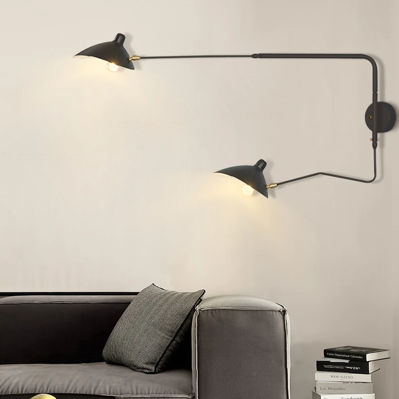 Nordic Black White Spider Serge Mouille Wall Lights Bedroom Industrial Long Arm Adjustable Wall Lamp Living Room Led Fixtures
Nordic Black White Spider Serge Mouille Wall Lights Bedroom Industrial Long Arm Adjustable Wall Lamp Living Room Led Fixtures