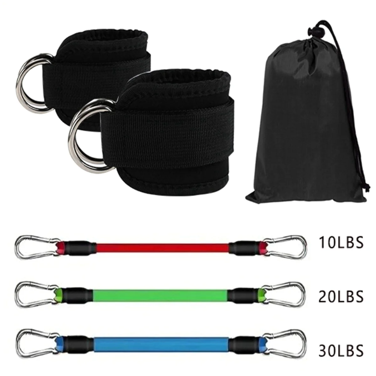 AA44M Elastic Belt Three(Including A Pair of Ankles)Leg Bounce Tension Rope Training with Elastic Rope Black Ankle Bands
AA44M Elastic Belt Three(Including A Pair of Ankles)Leg Bounce Tension Rope Training with Elastic Rope Black Ankle Bands