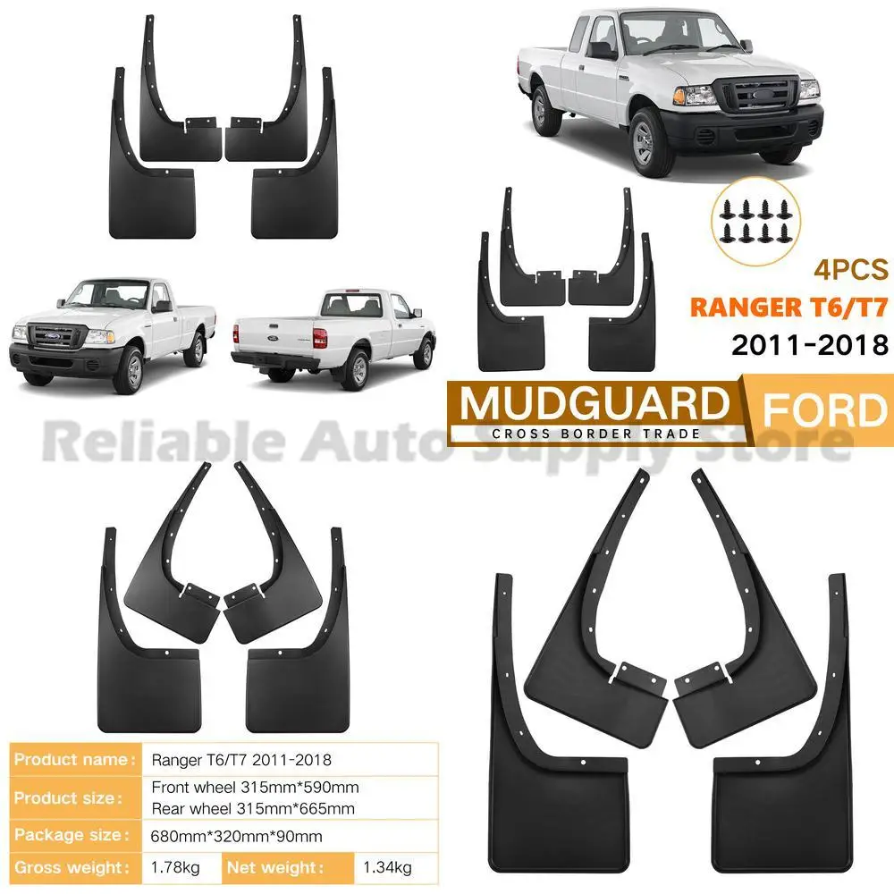 For Ford Ranger 2011-2018 Mudguard Fender Flare Set Front and Rear Durable Auto Accessories Top Selling Premium Quality Reliable
For Ford Ranger 2011-2018 Mudguard Fender Flare Set Front and Rear Durable Auto Accessories Top Selling Premium Quality Reliable