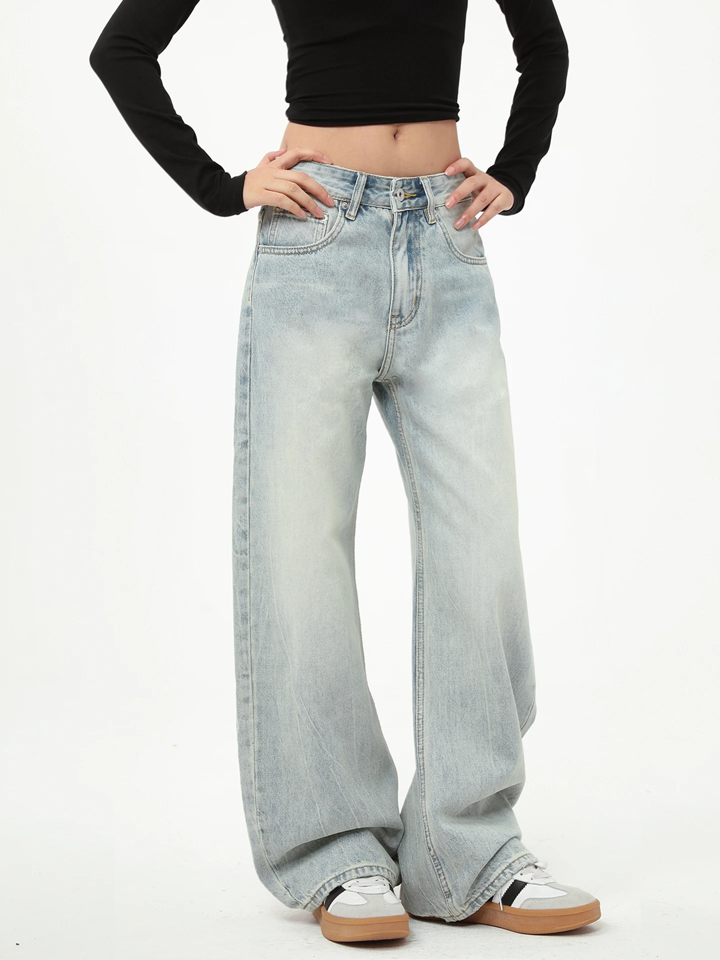 Джинсы женские Start the End в американском ретро-стиле, светло-голубые, выцветшие, свободные, широкие, повседневные, хлопковые, с завышенной талией, осенние
Джинсы женские Start the End в американском ретро-стиле, светло-голубые, выцветшие, свободные, широкие, повседневные, хлопковые, с завышенной талией, осенние