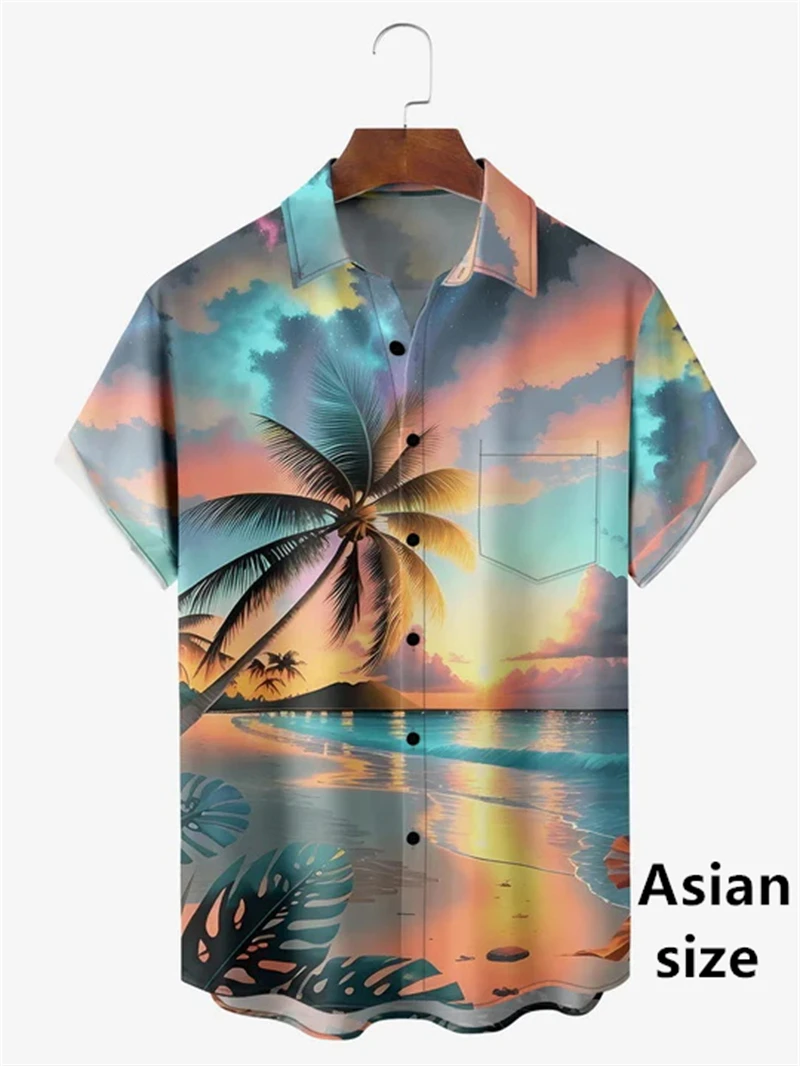 Fashion Trendy Coconut Tree Printing Shirt 3D Men Summer Casual Short-sleeved Shirt For Holiday Loose Harajuku Blouse Street
Fashion Trendy Coconut Tree Printing Shirt 3D Men Summer Casual Short-sleeved Shirt For Holiday Loose Harajuku Blouse Street