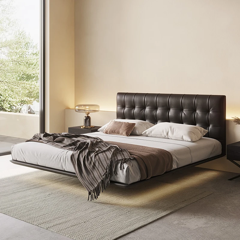 Minimalist BedMaster BedroomBlack Leather BedModern Simple Upholstered Master BedFlush Marriage BedSuspended Leather Bed
Minimalist BedMaster BedroomBlack Leather BedModern Simple Upholstered Master BedFlush Marriage BedSuspended Leather Bed