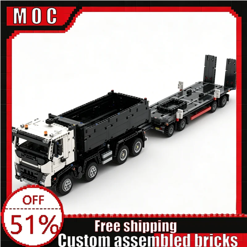 2057 PCS Engineering Cargo Truck With Trailer Mechanical Building Blocks DIY Assembly Educational Toys Creative Collection Gifts
2057 PCS Engineering Cargo Truck With Trailer Mechanical Building Blocks DIY Assembly Educational Toys Creative Collection Gifts