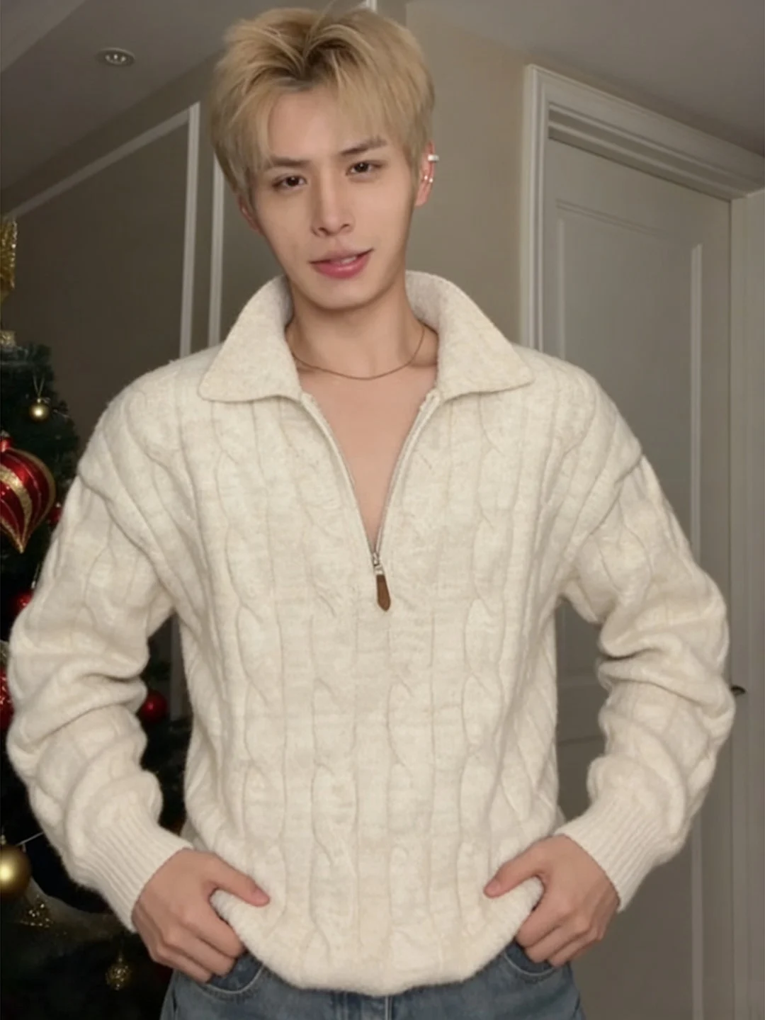 Warmth Knitted Sweater Men's Sle Winter Thi f Zip Soft Plaid Pattern Comfortable Base Layer T-irt Cleanfit Loose Fit
Warmth Knitted Sweater Men's Sle Winter Thi f Zip Soft Plaid Pattern Comfortable Base Layer T-irt Cleanfit Loose Fit