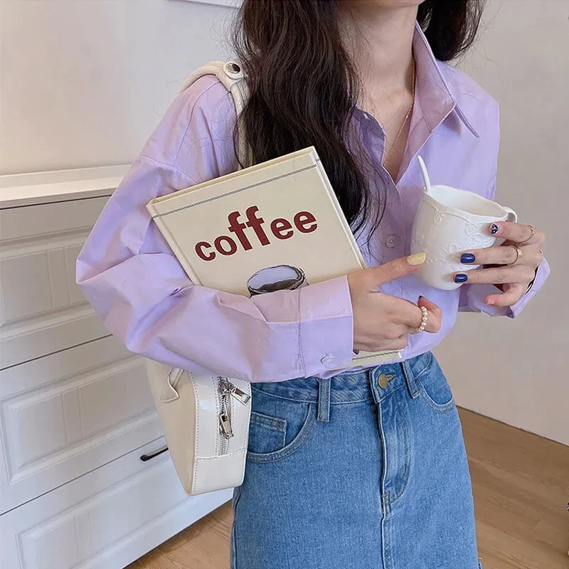 Long Sleeve Women's Shirt Spring Autumn New Style Chic Korean Version Versatile Design Sensation Outerwear Purple Taro Casual...
Long Sleeve Women's Shirt Spring Autumn New Style Chic Korean Version Versatile Design Sensation Outerwear Purple Taro Casual...