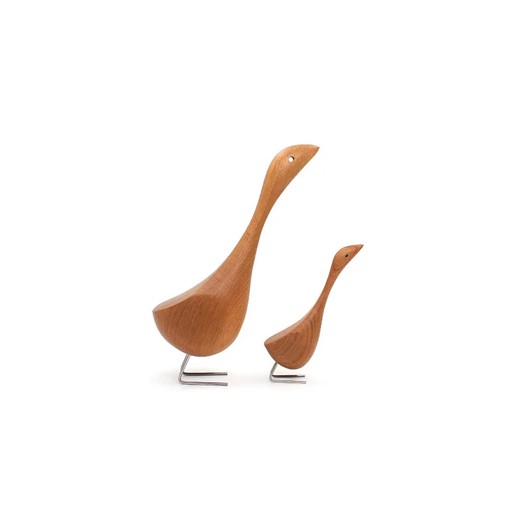 Swan wood ornaments wooden desktop creative home decoration wood carving goose handicrafts teak carving Nordic ornaments
Swan wood ornaments wooden desktop creative home decoration wood carving goose handicrafts teak carving Nordic ornaments