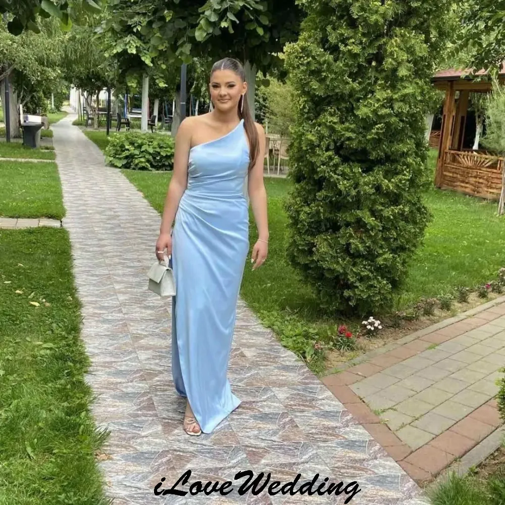 Bridesmaid Dress 2025 Sky Blue Wedding Party Dress For Woman Satin One Shoulder Mermaid Elegant Evening Dress Ruched Customize
Bridesmaid Dress 2025 Sky Blue Wedding Party Dress For Woman Satin One Shoulder Mermaid Elegant Evening Dress Ruched Customize