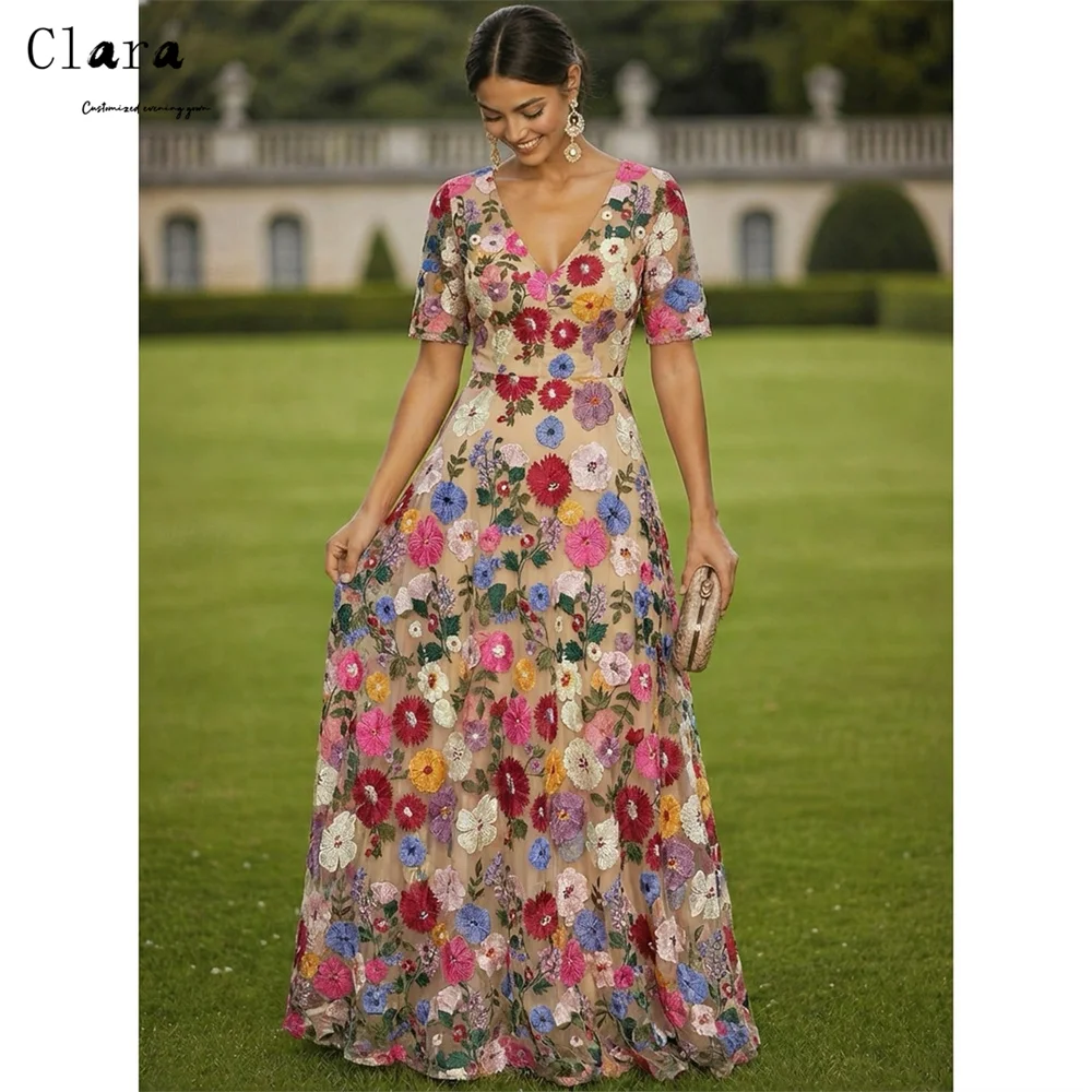 Clara Custom Lace Flower V Neck A Line Luxurious Women's Evening Dresses 2026 Luxury Women's Elegant Party Dress Long Prom Dress
Clara Custom Lace Flower V Neck A Line Luxurious Women's Evening Dresses 2026 Luxury Women's Elegant Party Dress Long Prom Dress
