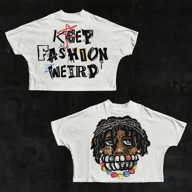 new Goth Harajuku new cartoon print design short sleeve men Y2k top hip hop streetwear shirt Retro fashion couple oversized T-sh
new Goth Harajuku new cartoon print design short sleeve men Y2k top hip hop streetwear shirt Retro fashion couple oversized T-sh