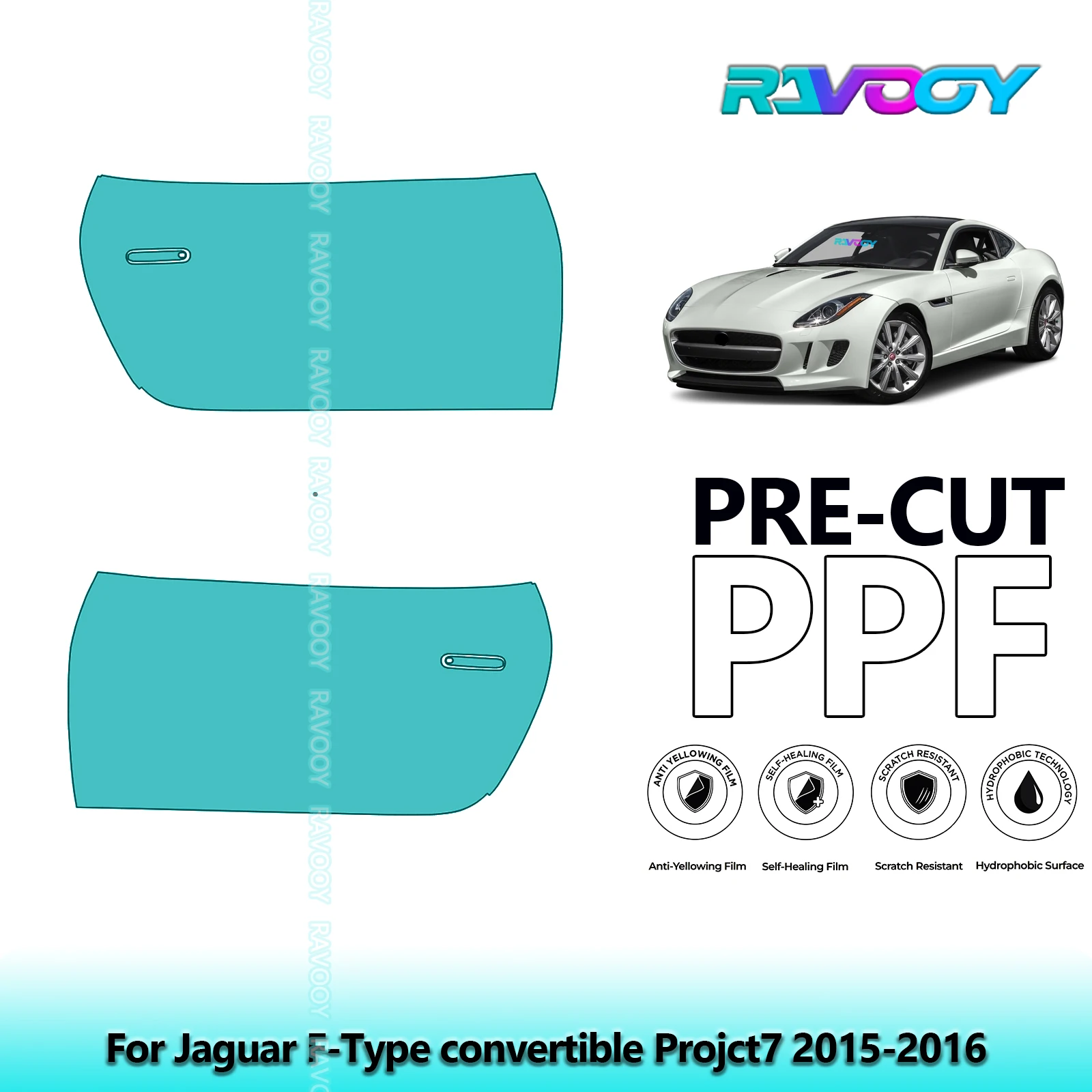 For Jaguar F-Type convertible Projct7 2015-2016 8.5mil Pre-Cut PPF Door & A/B Pillar Kit TPU Paint Protection Film Set
For Jaguar F-Type convertible Projct7 2015-2016 8.5mil Pre-Cut PPF Door & A/B Pillar Kit TPU Paint Protection Film Set
