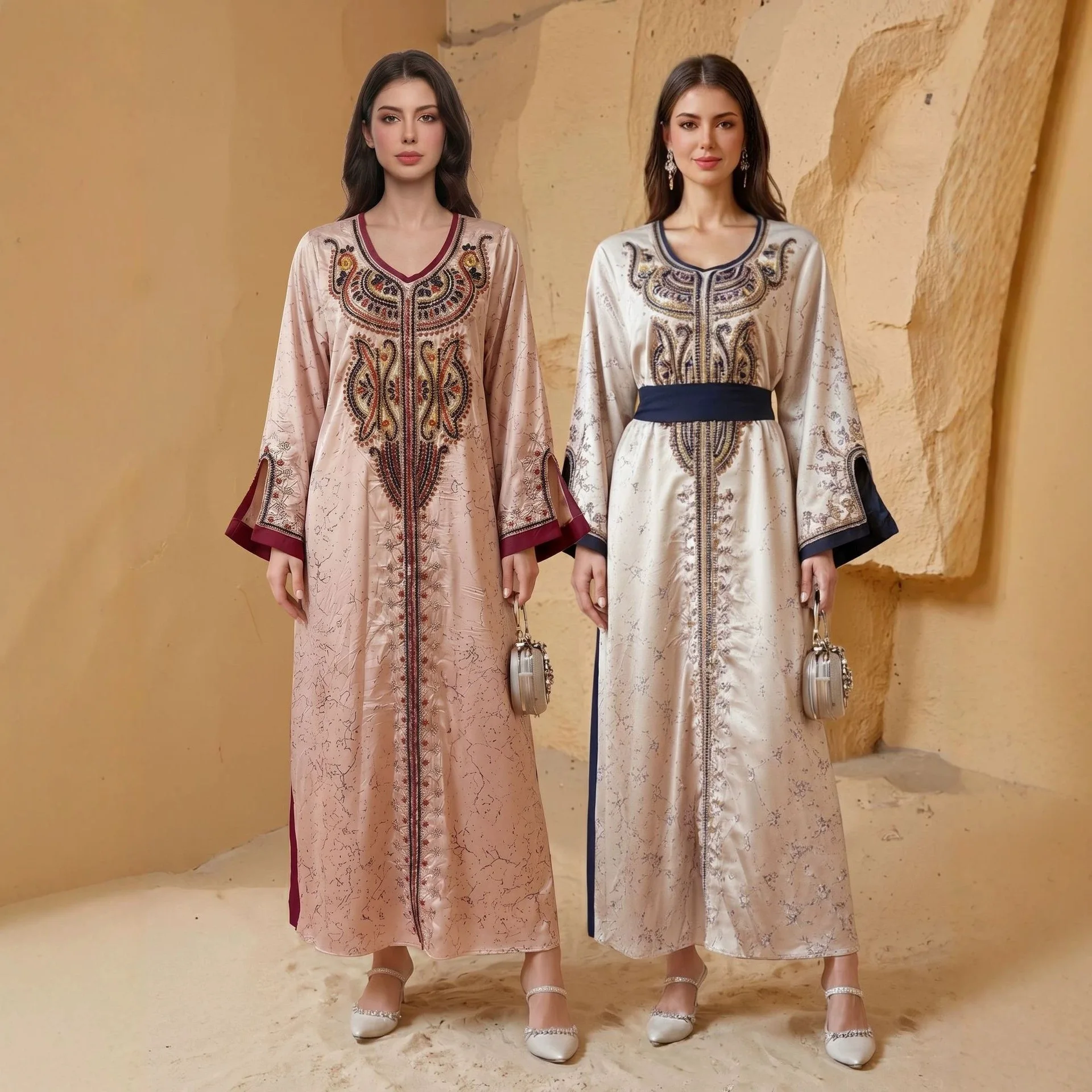 Eid Dress Beading Abaya Women Jalabiya Party Dresses Muslim Ramadan Sashes Islam Vestidos Arab Long Robe Morocco Dubai Kaftan
Eid Dress Beading Abaya Women Jalabiya Party Dresses Muslim Ramadan Sashes Islam Vestidos Arab Long Robe Morocco Dubai Kaftan