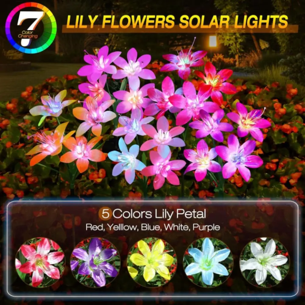 Waterproof Solar Garden Lights LED Lights Decorative Flower Light Solar Flare Lights Stakes Colorful Gradient
Waterproof Solar Garden Lights LED Lights Decorative Flower Light Solar Flare Lights Stakes Colorful Gradient