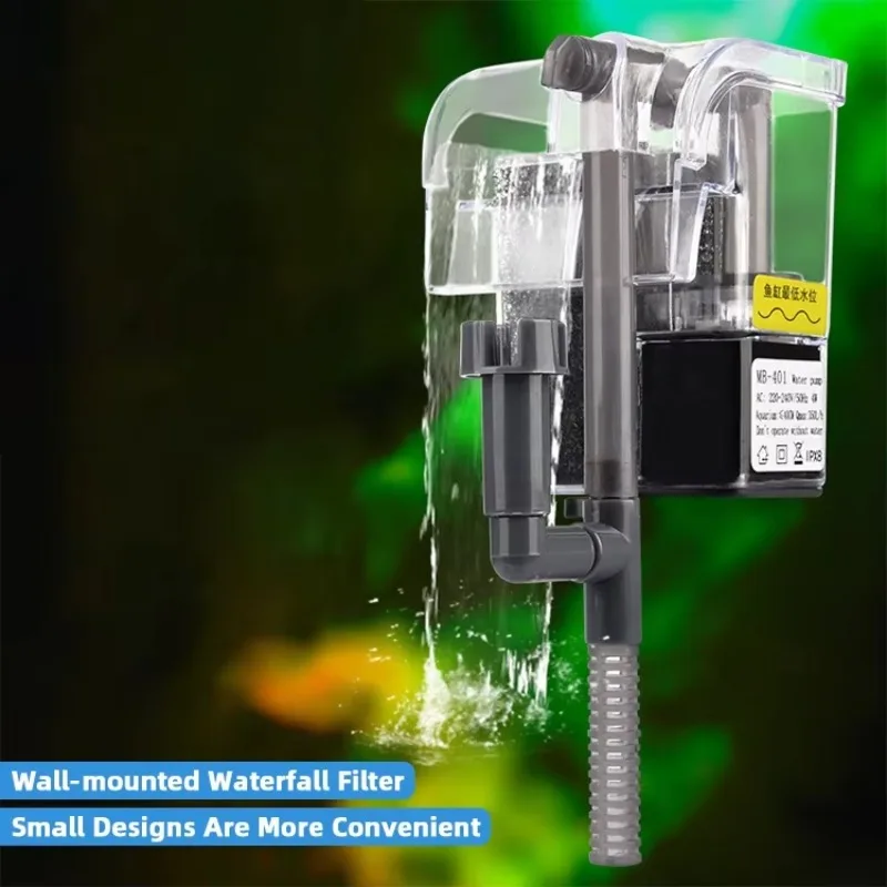 Waterfall Wall-Mounted Filter External Small Fish tank Accessory Silent Aquarium Filter
Waterfall Wall-Mounted Filter External Small Fish tank Accessory Silent Aquarium Filter