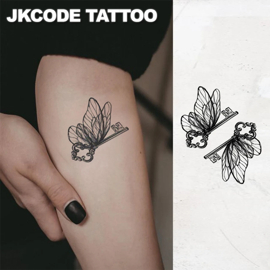 Herbal Tattoo for Girls, Fairy Wand Key Butterfly Wings Tattoo, Girlfriend's Birthday Gift, Neck, Hand, Ankle, Cute Tattoo for Women, Long-Lasting Waterproof for 15 Days
Herbal Tattoo for Girls, Fairy Wand Key Butterfly Wings Tattoo, Girlfriend's Birthday Gift, Neck, Hand, Ankle, Cute Tattoo for Women, Long-Lasting Waterproof for 15 Days