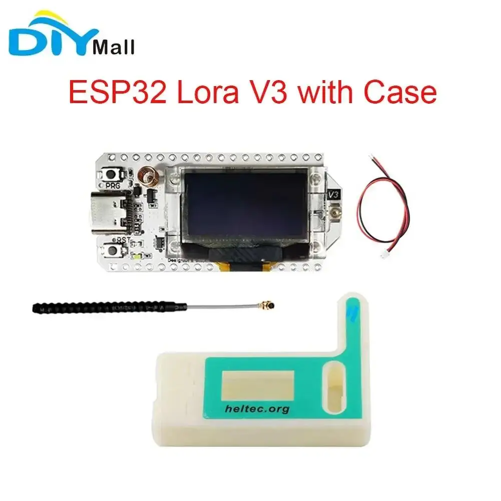 Плата разработки узла Heltec LoRa 32 V3 SX1262, чип 0,96 дюйма, OLED-Fi/BLE/LoRa, трехрежимный комплект IoT 868/915 МГц с чехлом
Плата разработки узла Heltec LoRa 32 V3 SX1262, чип 0,96 дюйма, OLED-Fi/BLE/LoRa, трехрежимный комплект IoT 868/915 МГц с чехлом
