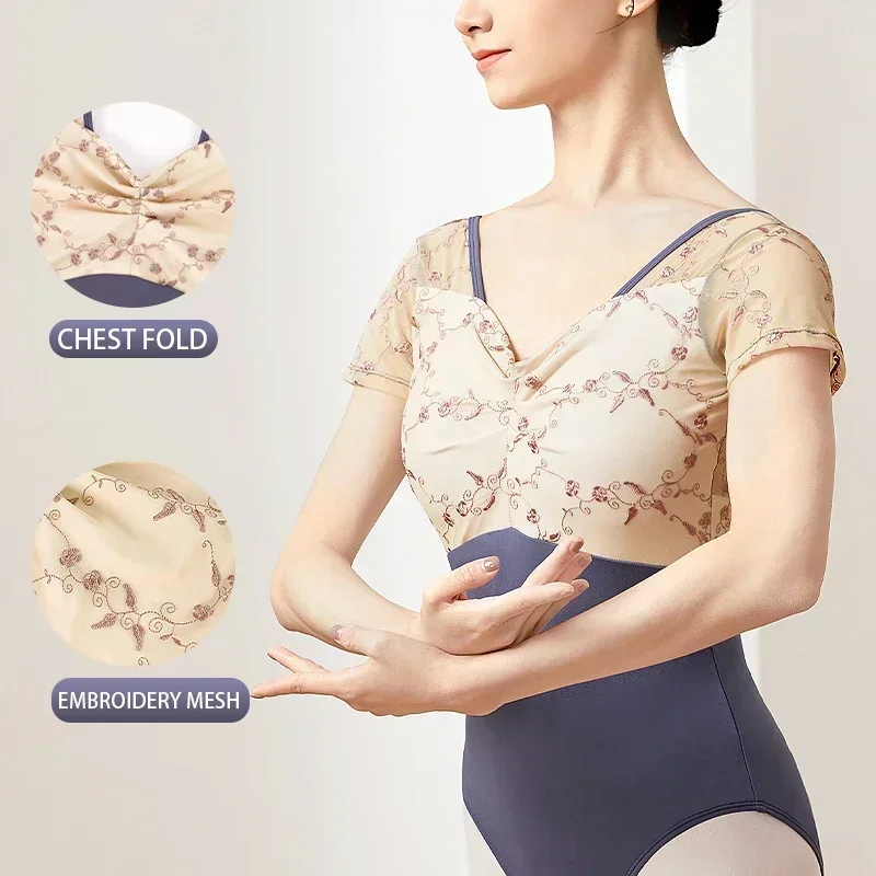 Ballet Leotards For Women Embroidery Mesh Adult Leotard Gymnastics Training Girls Dance Wear U Shape Backless Swimwear
Ballet Leotards For Women Embroidery Mesh Adult Leotard Gymnastics Training Girls Dance Wear U Shape Backless Swimwear