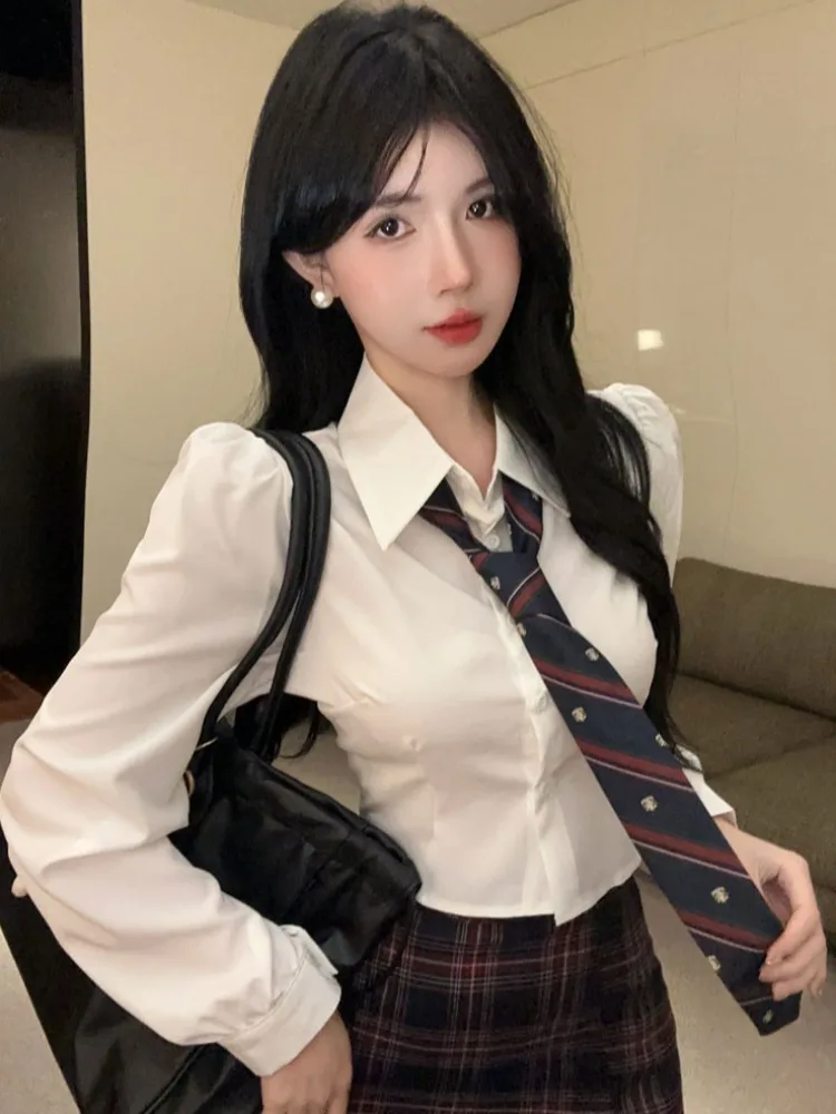 White Plaid Shirt And High Waist Skirt Two Piece Set for Women Slimming Design Commute Style Autumn Collection
White Plaid Shirt And High Waist Skirt Two Piece Set for Women Slimming Design Commute Style Autumn Collection