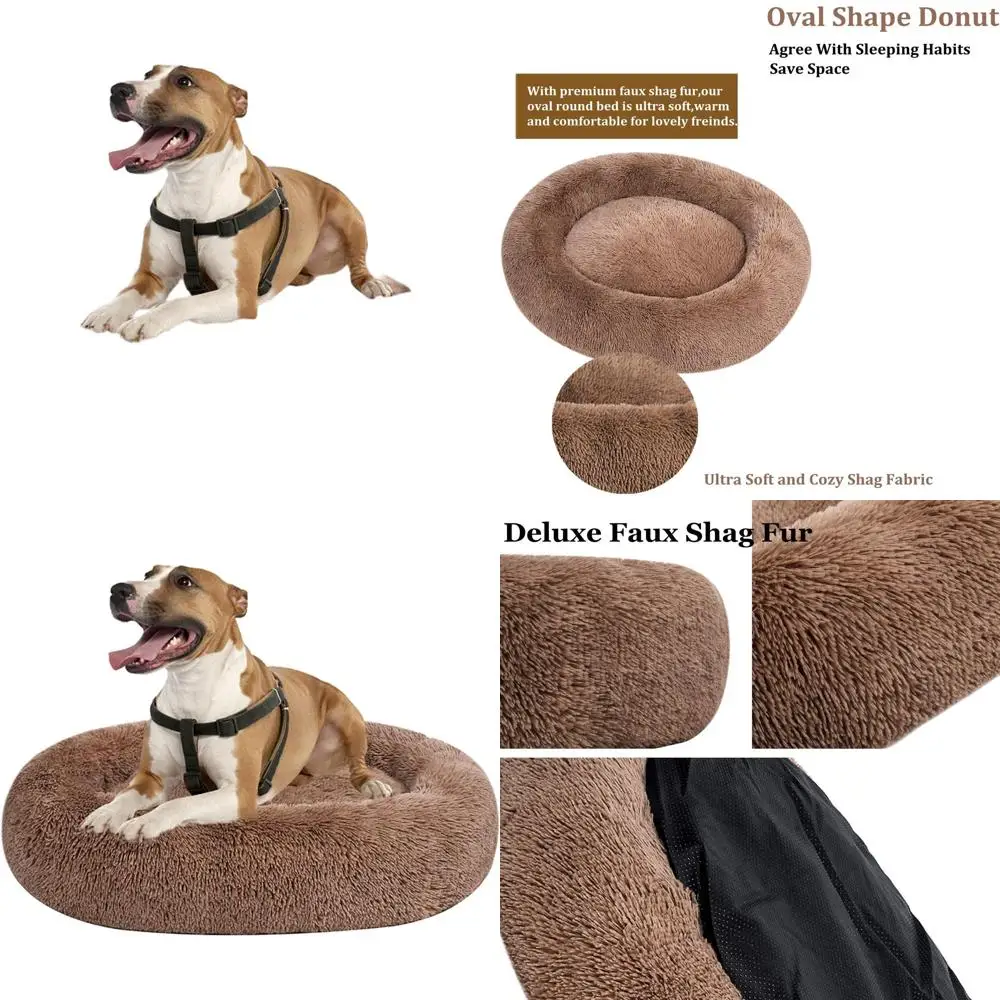 XXL Camel Faux Fur Round Dog Bed, Washable Cuddler for Medium to Large Dogs, 43x34x8
XXL Camel Faux Fur Round Dog Bed, Washable Cuddler for Medium to Large Dogs, 43x34x8