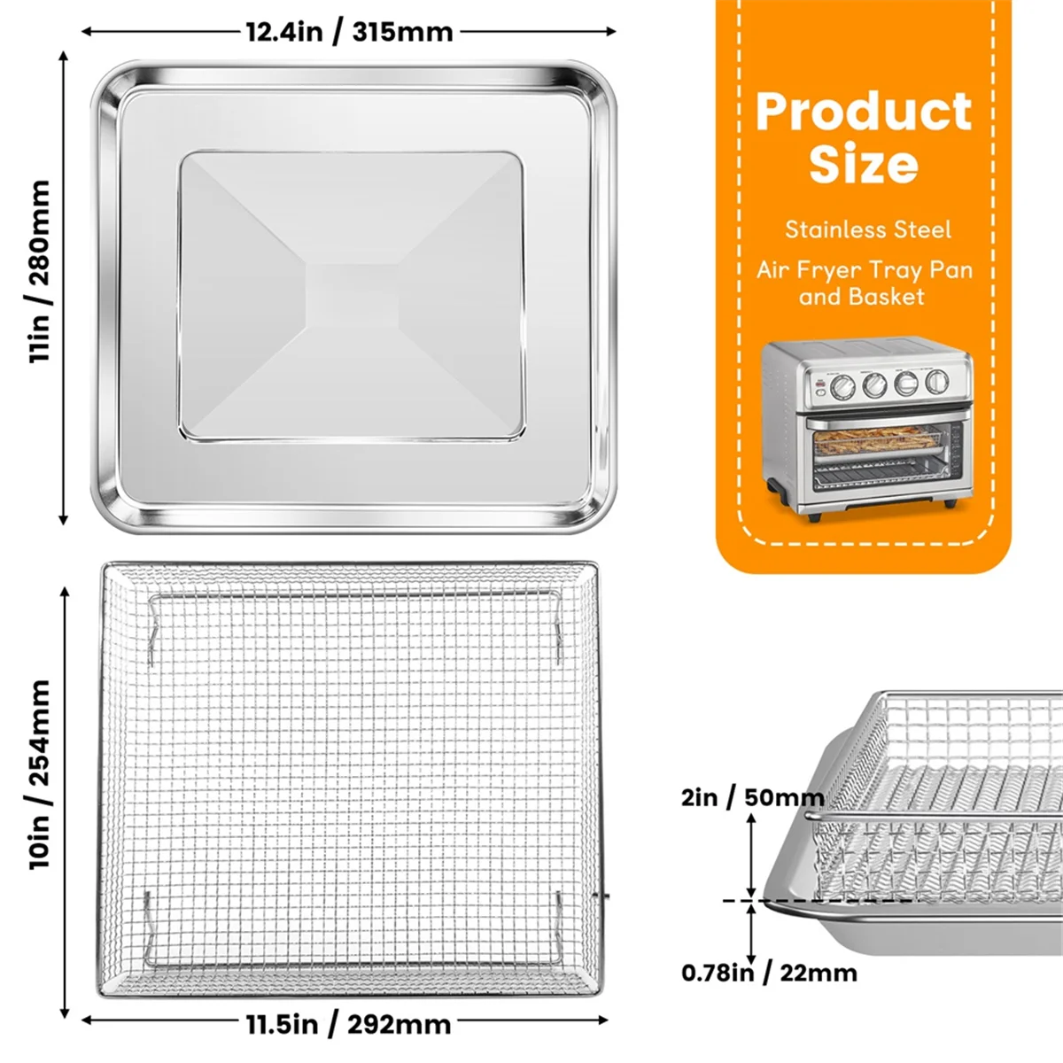 Деко для выпечки из нержавеющей стали 2025+ и корзина для аэрофритюрницы для аэрофритюрницы TOA-060 и TOA-065 и TOA-070
Деко для выпечки из нержавеющей стали 2025+ и корзина для аэрофритюрницы для аэрофритюрницы TOA-060 и TOA-065 и TOA-070