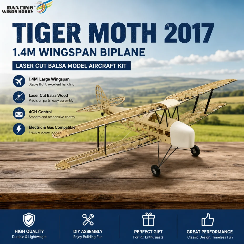 DW Hobby 1.4M Tiger Moth Biplane Kit – 55in Balsa Wood EP/GP ARF S0904
DW Hobby 1.4M Tiger Moth Biplane Kit – 55in Balsa Wood EP/GP ARF S0904