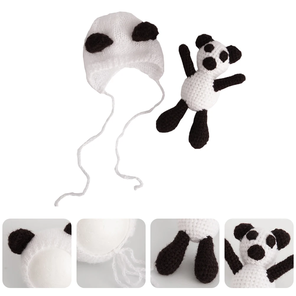 Handmade Knitted Wool Panda Hat Baby Photography Costume Newborn Photography Set Infant Hat Photo Props Elastic Comfortable
Handmade Knitted Wool Panda Hat Baby Photography Costume Newborn Photography Set Infant Hat Photo Props Elastic Comfortable
