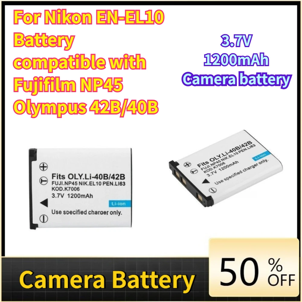Li-40B 3.7V 1200mAh Camera Battery for Nikon S200 S210 S220 S230 S520 S510 S570 S500 S600 S700 S3000 S4000 S5100 S60 S70 S80
Li-40B 3.7V 1200mAh Camera Battery for Nikon S200 S210 S220 S230 S520 S510 S570 S500 S600 S700 S3000 S4000 S5100 S60 S70 S80