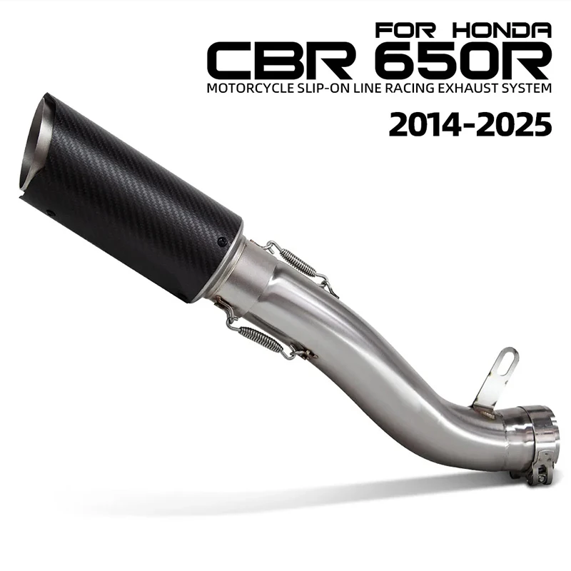 Slip on Line Exhaust Motorcycle Adapter Middle Pipe Connect Carbon Muffler For Honda CBR650R CBR650F CB650R CB650F 2014-2025
Slip on Line Exhaust Motorcycle Adapter Middle Pipe Connect Carbon Muffler For Honda CBR650R CBR650F CB650R CB650F 2014-2025