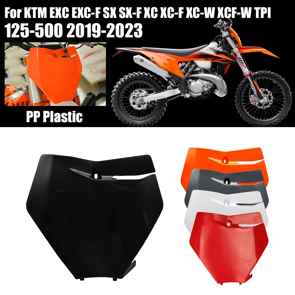 Motorcycle Front Number Plate Plastic Cover Black White Orange For KTM EXC EXCF SX SXF XC XCF XCW XCFW 125 150 250 300 350 450
Motorcycle Front Number Plate Plastic Cover Black White Orange For KTM EXC EXCF SX SXF XC XCF XCW XCFW 125 150 250 300 350 450